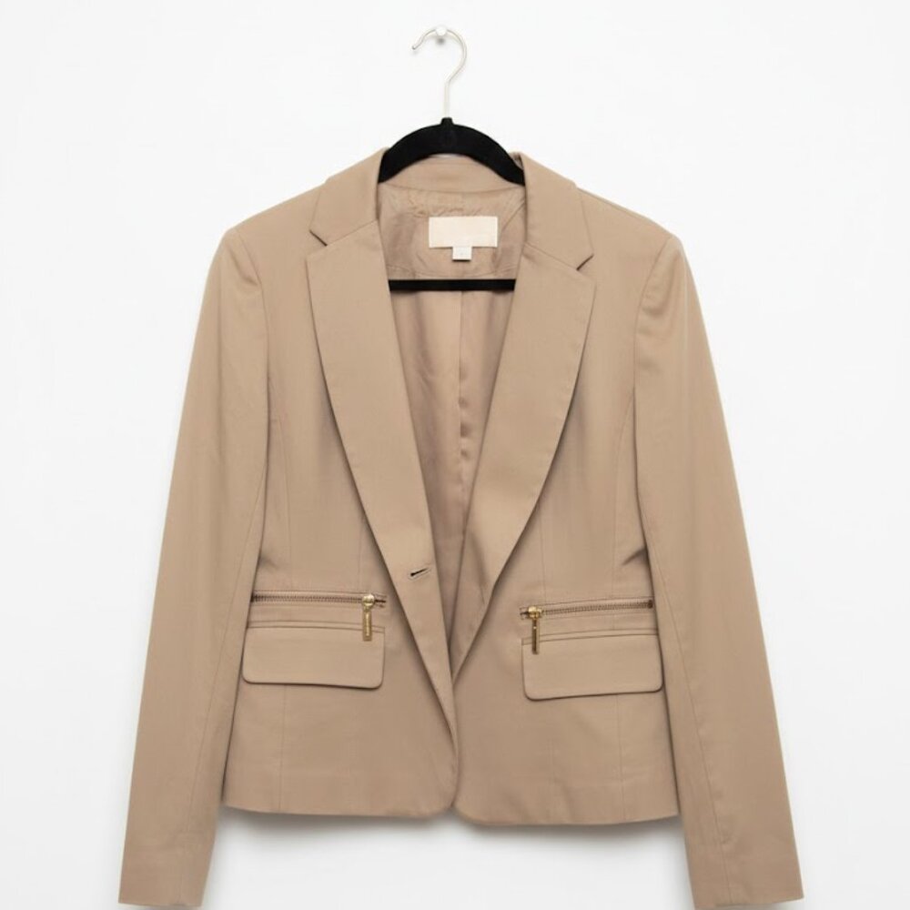 MICHAEL Michael Kors Beige Blazer with Gold Accents - Picture 6 of 6